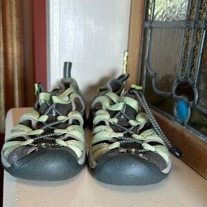 Keen Green and Black Sandals for Versatile Comfort